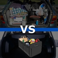 Organisateur de coffre de voiture, grande capacité, boîte de rangement pliable avec poignée et compartiments multiples pour voitures, SUV, voyages