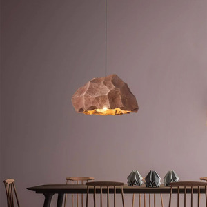 Lustre suspendu moderne de style nordique Wabi Sabi, en polyéthylène haute densité E27, hauteur réglable, <span class=keywords><strong>suspension</strong></span>, blanc chaud moyen - Product Image 2
