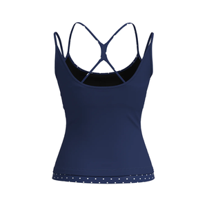 Polka Dot Trim Patchwork Color <b>Block</b> Moisture Wicking Tank Top Eco-friendly Recycled Fabric Sportswear Running Yoga Suits - Product Image 3