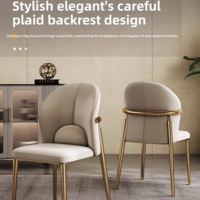 Chaise de salle à manger légère avec dossier nordique, confortable, moderne, pour restaurant