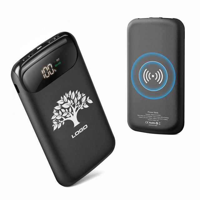 Tech Gadgets Custom Logo Wireless Power Bank Charger 10000mAh Custom Led Logo Power Banks