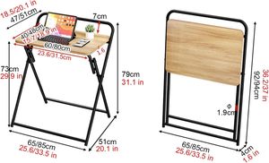 Escritorio plegable portátil para ordenador portátil, <span class=keywords><strong>mesa</strong></span> de <span class=keywords><strong>estudio</strong></span> de lectura para espacio pequeño, dormitorio, sala de estar, escritorio - Product Image 6