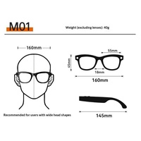 Lunettes Intelligentes M01pro Technologie Avancée 800W avec Caméra HD, Traduction IA pour l'Audio et Prise de Vue Intelligente, Contrôle par Bouton Poussoir