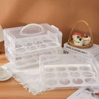 Support à cupcakes écologique, portable, transparent, multicouche, boîte de rangement scellée, boîte d'emballage pour muffins, qualité alimentaire
