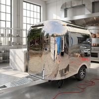 Camions de restauration mobiles en acier inoxydable personnalisables, remorques à café, chariots à glaces et hamburgers avec cuisine complète