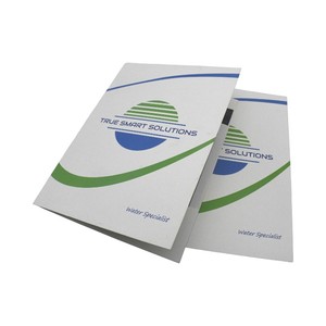 Dossier en papier personnalisé imprimé en couleur de base blanche, imperméable et écologique, design minimaliste pour les propositions de spécialistes en eau - Product Image 5