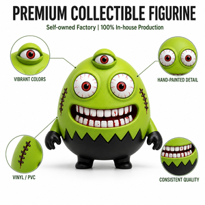 Figura de Vinilo Personalizada de Monstruo Verde, Fabricante OEM ODM, Juguete Artístico para Diseñadores, Figura de Acción de Anime, Mini Modelo de PVC, Caja Sorpresa - Product Image 1