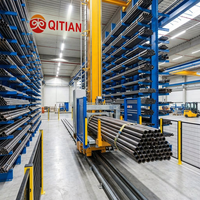 Système AS/RS automatisé à cantilever robuste avec bras robotique pour l'entreposage de profilés en aluminium et de tuyaux en acier de grande longueur
