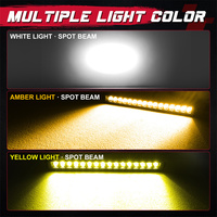 Barre lumineuse LED fine 18 pouces à faisceau hyper spot 12V pour camionnette, SUV, inserts de calandre avant
