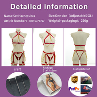 Kustomisasi Pabrik Grosir Wanita Seksi Bondage Harness Elastis Rantai Bra Lingerie Eksotis Sabuk Rantai Tubuh Gothic Lingerie