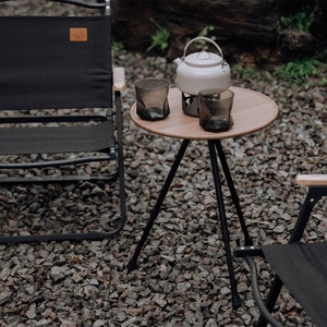 IRONDONKEY, mesa ajustable para acampar, barbacoa al aire libre, cocina, aleación de aluminio, plegable, redonda, portátil, plegable, mesa de extensión redonda - Product Image 2
