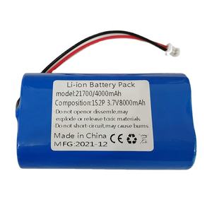 แบตเตอรี่แพ็คคุณภาพสูง 21700 1S2P <span class=keywords><strong>3</strong></span>.7V 8000mAh 2P พร้อมแผงวงจรพิมพ์และขั้วต่อ JST PH2.0 - Product Image 1