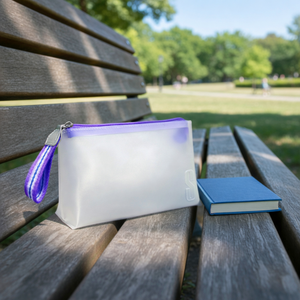 Waterproof Semi Transparent Cosmetic <b>Storage</b> Bag Case Travel-Ready Semi-Clear Pouch - Product Image 2