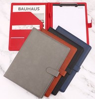 Porte-documents de direction en cuir PU A4 avec logo personnalisé, organiseur de documents professionnels, porte-fichiers