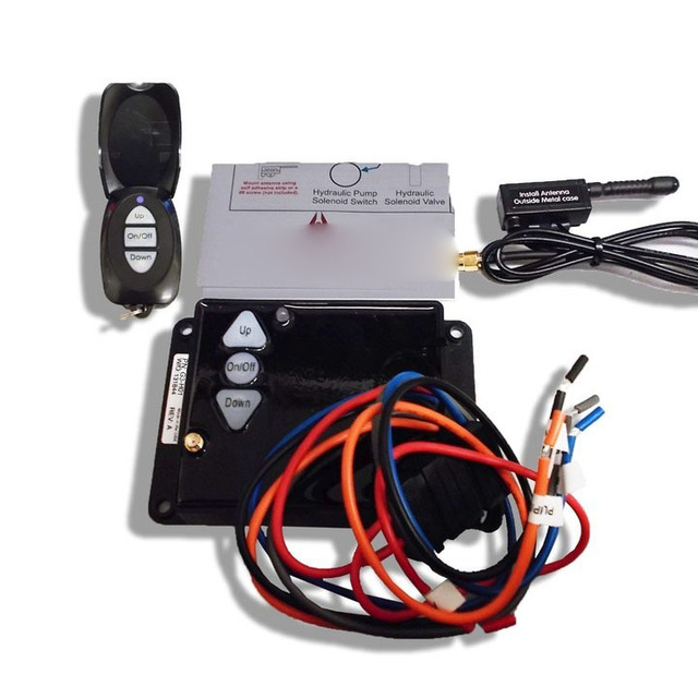 Plc Dump Trailer Wireless Remote Control System 12 Volt Hydraulic Lift Winch Tilt Bulk Supply