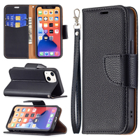 Étui portefeuille en cuir grain litchi rétro avec support pour iPhone 17 Air 16 15 Pro Max 14 Plus 13 12 Mini 11 X XS Max XR 8 7 6