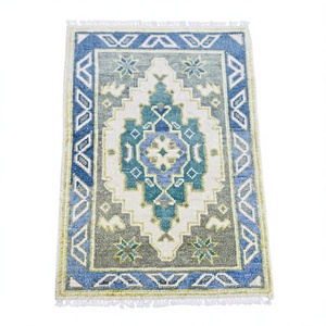Floral Indian Oushak Oriental Hand-Knotted Wool <b>Runner</b> Rug 5'x8' Customizable Size for Home Decor Carpet Mat By ITHL - Product Image 1