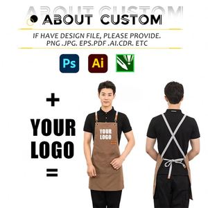 Tablier de cuisine promotionnel personnalisé en toile imperméable pour restaurant, tablier de jardin avec logo sur mesure - Product Image 3