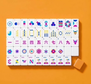 Special-Edition Premium Acrylic Cloisonne Inspired Luxury Style <b>Mahjong</b> <b>Set</b> For Adults for Luxury Gift Market - Product Image 1