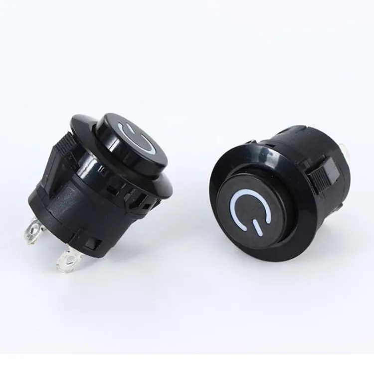 Ds-26 black cover blue light self-locking children electric car one-button start button switch buggy power button