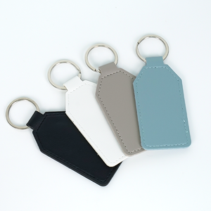 批发 PU 皮革钥匙扣定制雕刻真皮钥匙圈支架带定制徽标 - Product Image 3