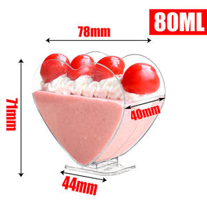 BST 100/120/150ml Mini coupes à dessert multi-formes, coupes à parfait et à mousse, coupes à dessert jetables <span class=keywords><strong>en</strong></span> plastique transparent pour fêtes et mariages - Product Image 6