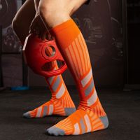 3 Couleurs Tricoté Compression Athletic Tube Sport Fitness Chaussettes Respirant Design Durable Logo Cuff Body pour la Saison d'Hiver