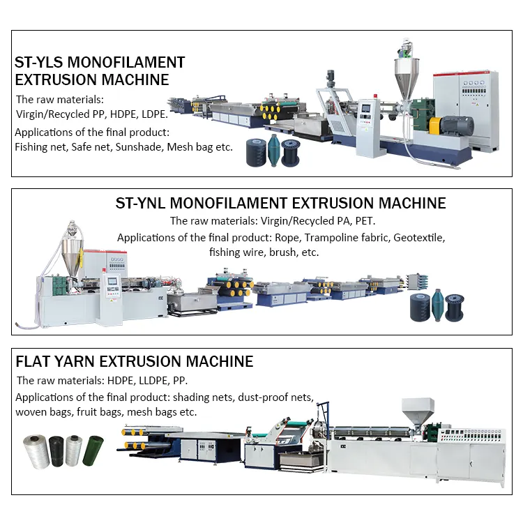 Mesin pembuat benang rumput buatan plastik, garis produksi ekstrusi rumput