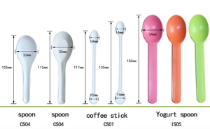 Cuillères et fourchettes jetables robustes en <span class=keywords><strong>plastique</strong></span> – Vaisselle durable et résistante en PP de qualité alimentaire / amidon de maïs biodégradable - Product Image 6
