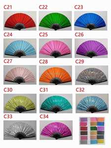 พัดไม้ไผ่พับได้ทำมือขนาด 33 ซม. คุณภาพสูง ลายเพ้นท์โฮโลแกรม สไตล์ดนตรี สำหรับงานปาร์ตี้ขนาดใหญ่ พร้อมซองใส่ - Product Image 2