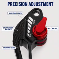 Leviers de frein et d'embrayage de moto en aluminium Zhicheng, réglables MIN/MAX, creux, légers, ergonomiques, pour la course