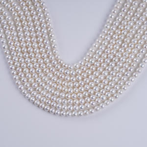 Perlas de Agua Dulce de Zhuji, Venta al por Mayor, Buena Calidad, 5-6 mm, Casi Redondas, Material Semiterminado para DIY, Perlas Sueltas - Product Image 4