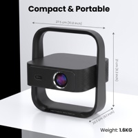 Nouveau projecteur intelligent A6 Android 13, 720P, mini home cinéma portable, stéréo HIFI, vidéo de poche, LCD, 420 lumens, intégré