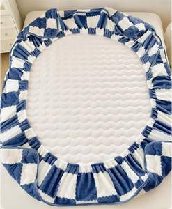 <span class=keywords><strong>Protège</strong></span>-<span class=keywords><strong>Matelas</strong></span> Doux en Polaire Velours Matelassé <span class=keywords><strong>Imperméable</strong></span> Respirant 300 Fils Housse Ajustée pour Surmatelas Élastique - Product Image 3