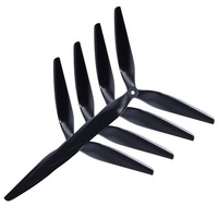 Hélice de drone Feiya 10 pouces à 3 pales en fibre de carbone haute efficacité noire pour course FPV UAV Quadcopter