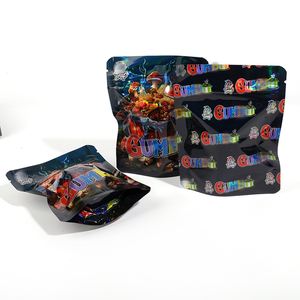 Paquets refermables personnalisés de 3.5g 8e Plug Cookie Candy Cali sacs exotiques <span class=keywords><strong>en</strong></span> mylar découpés à l'emporte-pièce avec boîtes, ensemble d'emballage holographe - Product Image 4