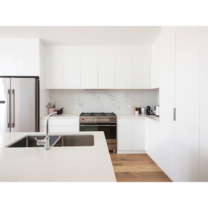 מותאם אישית לבן שחור גרניט מדבקת זכוכית עיצוב שטוח חבילת מיני כיור נירוסטה ארון מטבח ארון - Product Image 3