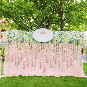 Guirlande de fleurs artificielles de glycine Xinlei 100cm-200cm en soie pour mariage et décoration intérieure, style pastoral, à suspendre au mur - Product Image 4