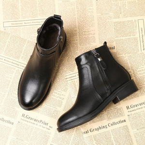 Petites bottes à la cheville <span class=keywords><strong>pour</strong></span> femmes, nouvelles chaussures <span class=keywords><strong>pour</strong></span> femmes automne-hiver 2024, bottes plates coréennes, grande <span class=keywords><strong>taille</strong></span> - Product Image 2