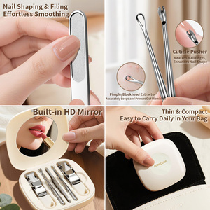 Mini kit de <span class=keywords><strong>manucure</strong></span> 5-en-1, outil de soin des ongles portable, coupe-ongles en acier inoxydable, emballage en boîte en carton, durable, facile à utiliser - Product Image 4