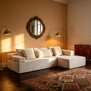 Living Room Furniture L-Shaped Modular Reclining Sectional <b>Sofa</b> Set Sponge Filled Fabric <b>Modern</b> Design Eco-Friendly <b>Sofa</b> <b>Bed</b> - Product Image 4