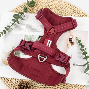 軽量、パッド入り、耐久性、調節可能、通気性のあるメッシュ裏地、犬用ハーネス、引っ張り防止、おしゃれなペットハーネス、ランニング、ハイキング用 - Product Image 1