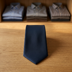 Corbata de Seda Satinada Ecológica Bordada Personalizada con Logotipo Azul Marino, Corbatas para Hombre, Regalo Corporativo, Regalo para Banquete de Boda, Caja de Regalo, Ropa - Product Image 2