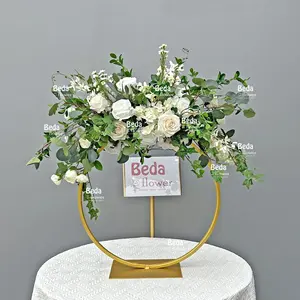 Hete Verkoop Bruiloft Bloemstuk Bloemen Zijde Trouwtafel Kunstmatige Witte Hortensia Rose Middelpunt Bloem Bal