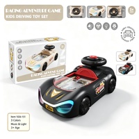 Jeu d'aventure de course pour enfants avec évitement d'obstacles, effets lumineux et sonores, volant simulé, jouet éducatif de conduite sur table