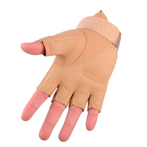 Cómodos guantes de protección de seguridad de medio dedo para caza Poliéster Poliuretano Nylon Uso de verano Unisex - Product Image 1