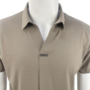 Patte décorative élégante UPF50 + revers Polo hommes été sans couture bord Anti-rides Polo t-shirt - Product Image 5