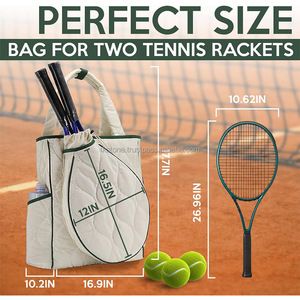 New <b>Large</b> Capacity Polyester Badminton & Tennis Backpack Gym Racket & Pick Ball Crossbody Bag for Outdoor Sports Training - Product Image 2
