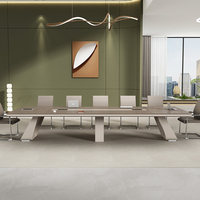 Table de conférence HYZ-252X, mobilier de bureau pour la formation, rectangulaire, en bambou, 8 personnes, résistante aux taches, design minimaliste, pour les négociations