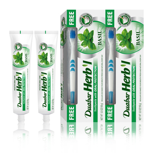 Albahaca cuidado bucal blanqueamiento 150g <span class=keywords><strong>pasta</strong></span> de dientes y cepillo de dientes Anti amarillo limpieza <span class=keywords><strong>pasta</strong></span> de dientes - Product Image 1